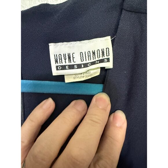 Wayne Diamond Designs Mother of the Bride Dress Navy Womans 20 - Picture 5 of 7